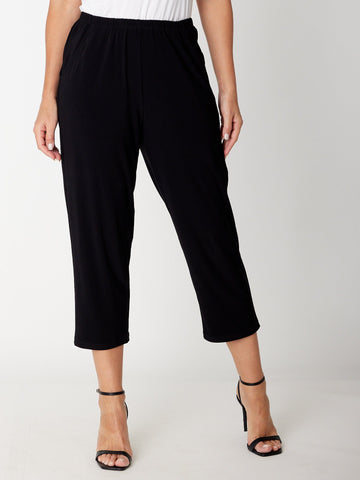 Wide Leg Crop Petites Pant - Black - 30643 - Spring/Summer