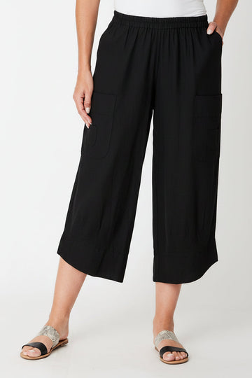 Hi Chi Minh Crop Pant - Black -30701 - 