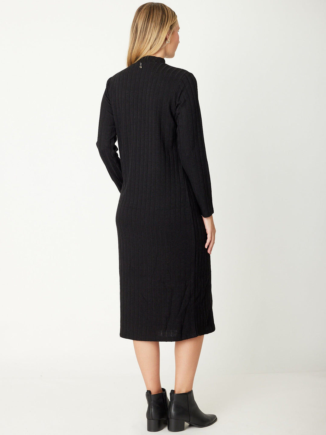 Girl Core Rib Dress - Black - 30723