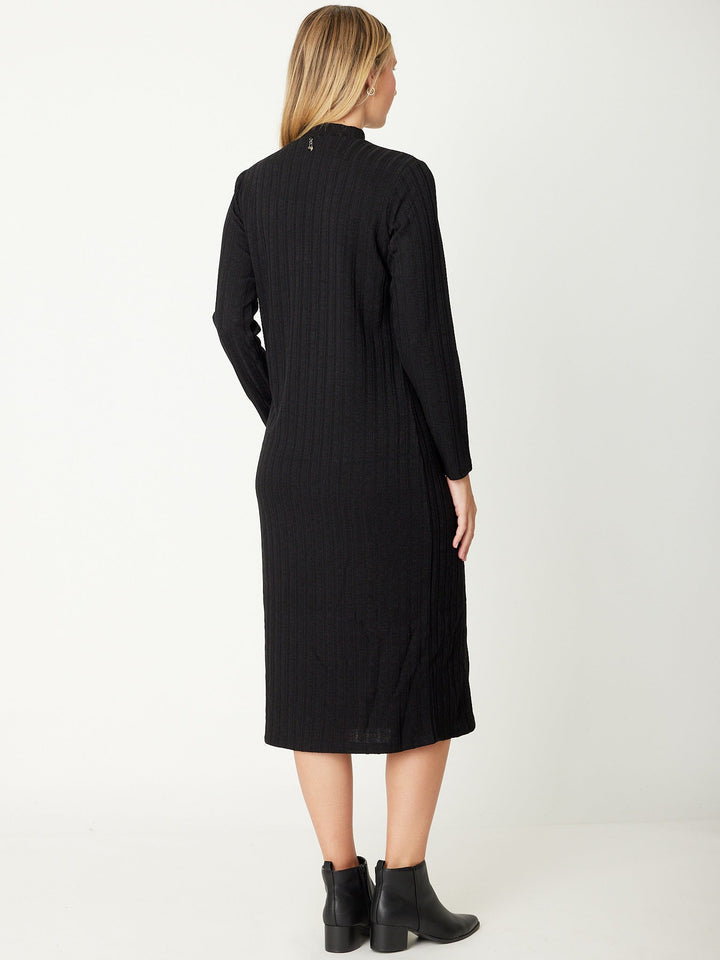 Girl Core Rib Dress - Black - 30723
