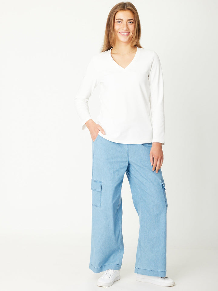 Denim Cargo Pant - Denim 31050