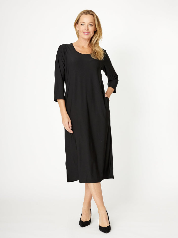 Core Dress 3/4 Sleeve - Black - 30778