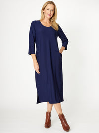 Core Dress 3/4 Sleeve - Navy - 30778