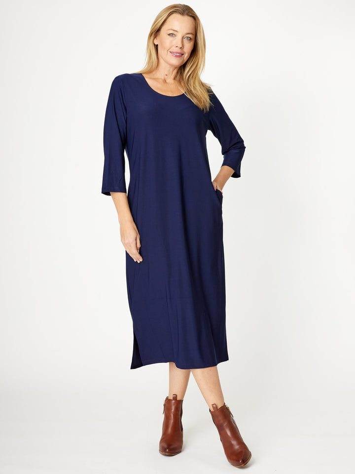 Core Dress 3/4 Sleeve - Navy - 30778
