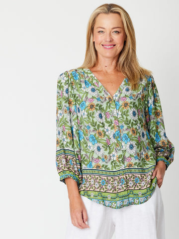 Relaxed Gypsy Shirt - Leaf - 30790 - Cordelia St