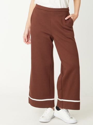 Contrast Fleece Pant - Choc/Oatmeal- 30795 - Pants