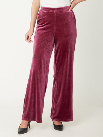 Stretch Velvet Pant - Rose - 30811 - Luna Sky