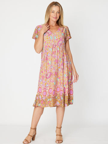 THE FLOUNCE DRESS- Apricot 30818 - HAPPY VALENTINES DAY