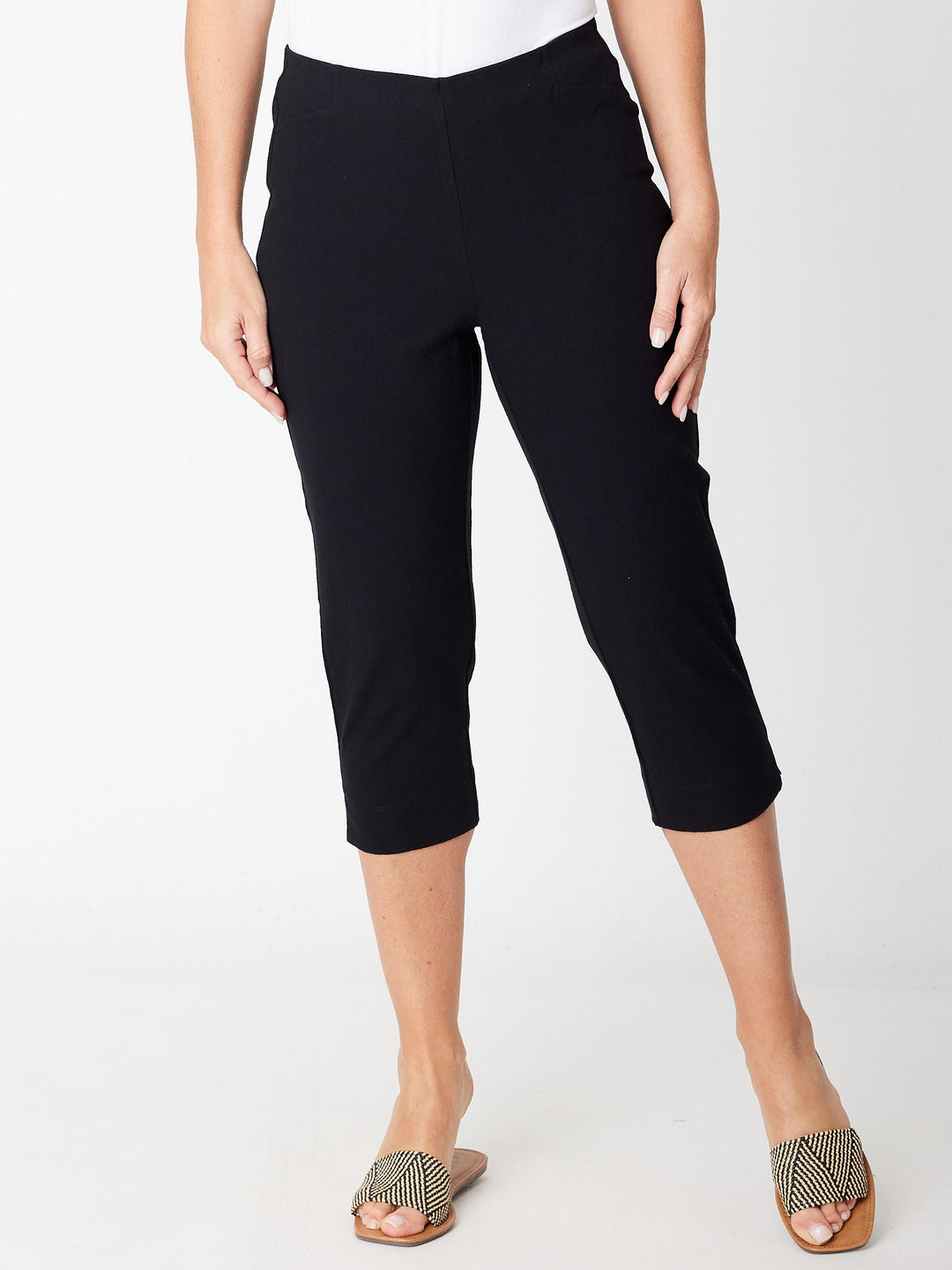 Cottolene Crop 3/4 Pant - Black- 30825