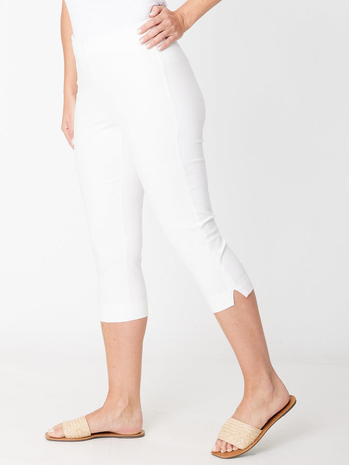 Cottolene Crop 3/4 Pant - White- 30825