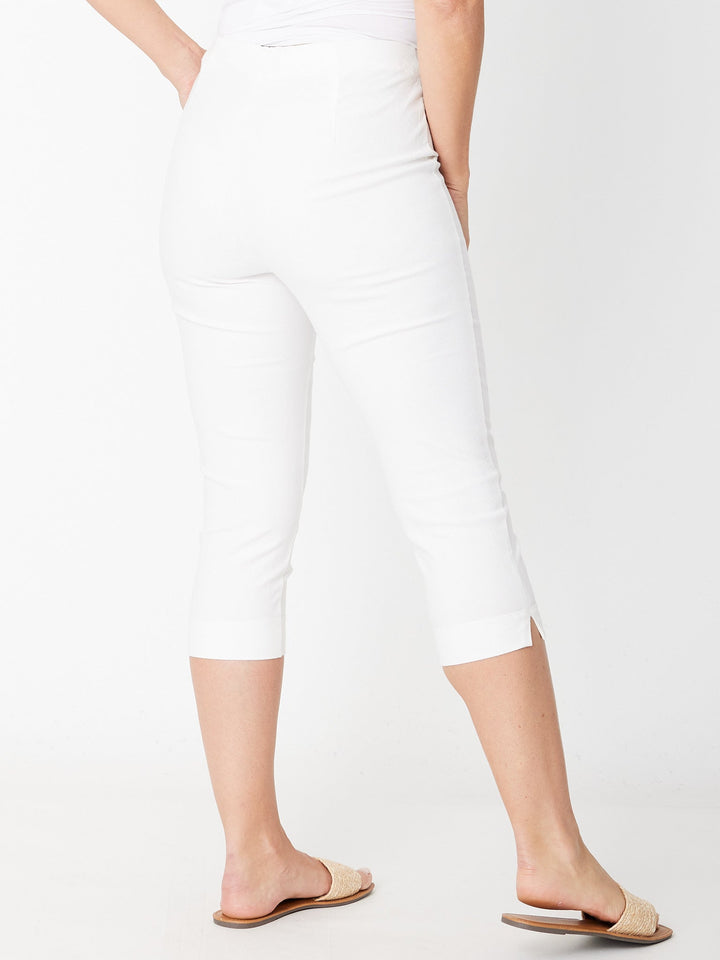 Cottolene Crop 3/4 Pant - White- 30825