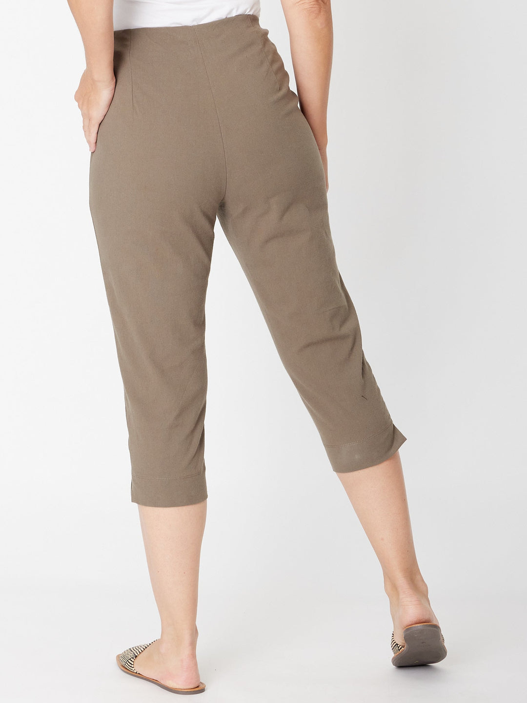 Cottolene Crop 3/4 Pant - Khaki - 30825