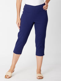 Cottolene Crop 3/4 Pant - Navy- 30825
