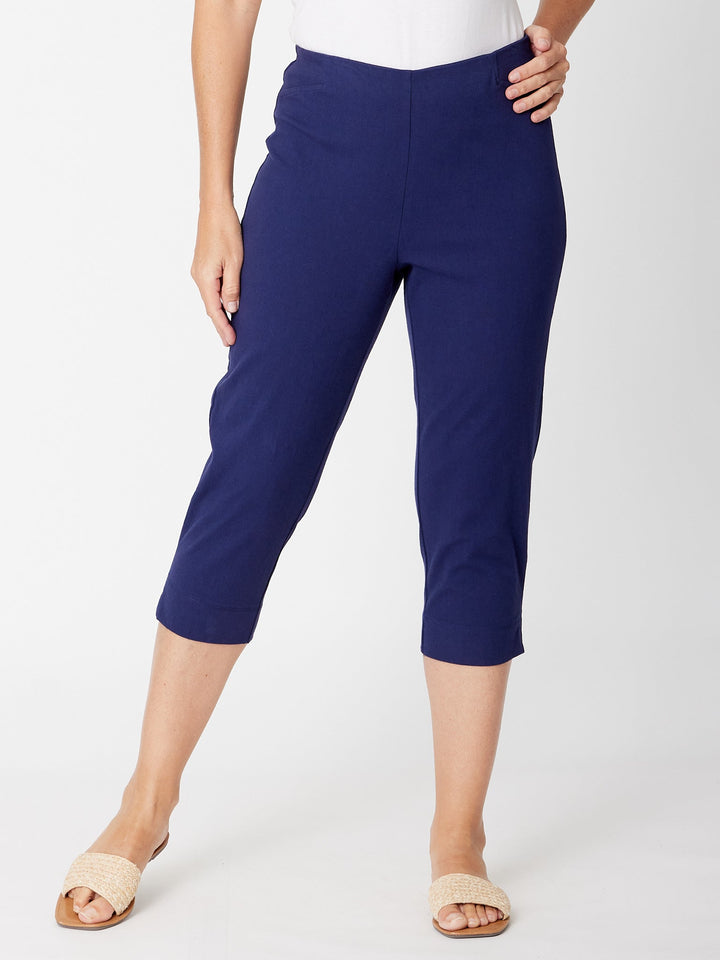 Cottolene Crop 3/4 Pant - Navy- 30825