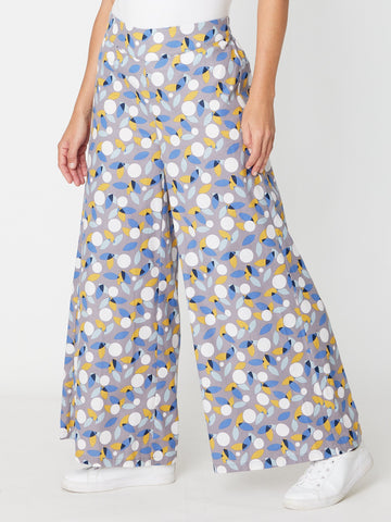 Wide Leg Cotton Linen Pant - Multi - 30831 - Spring/Summer