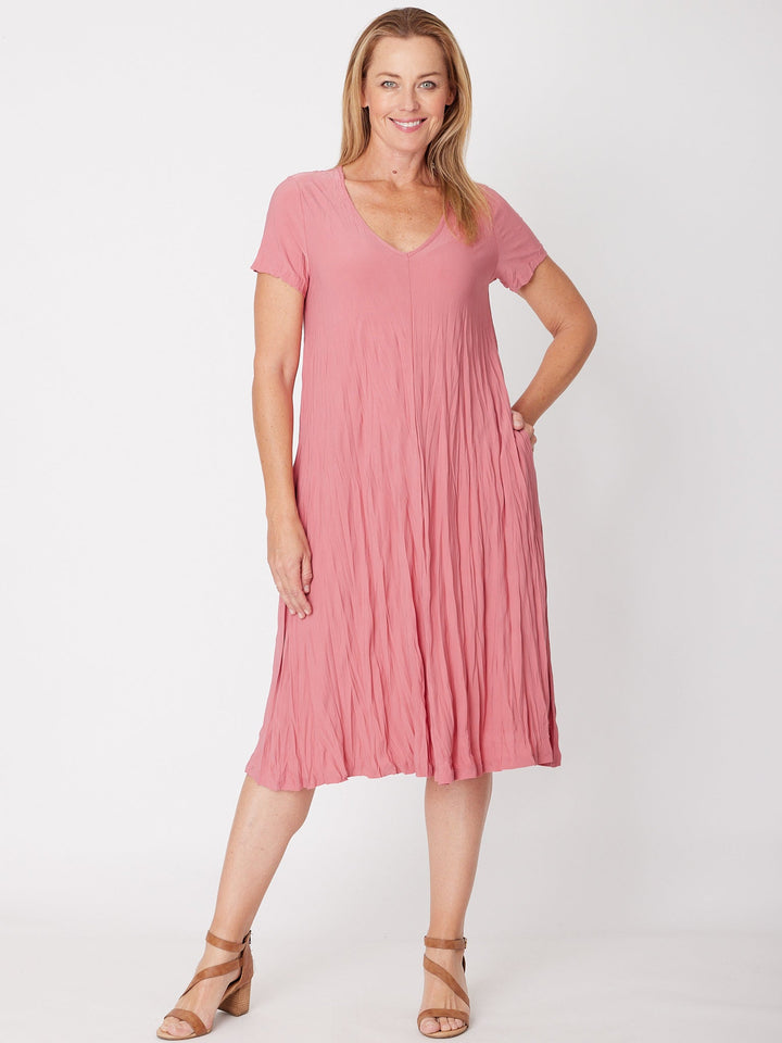 Cap Sleeve Stella Dress - Mushroom - 30915