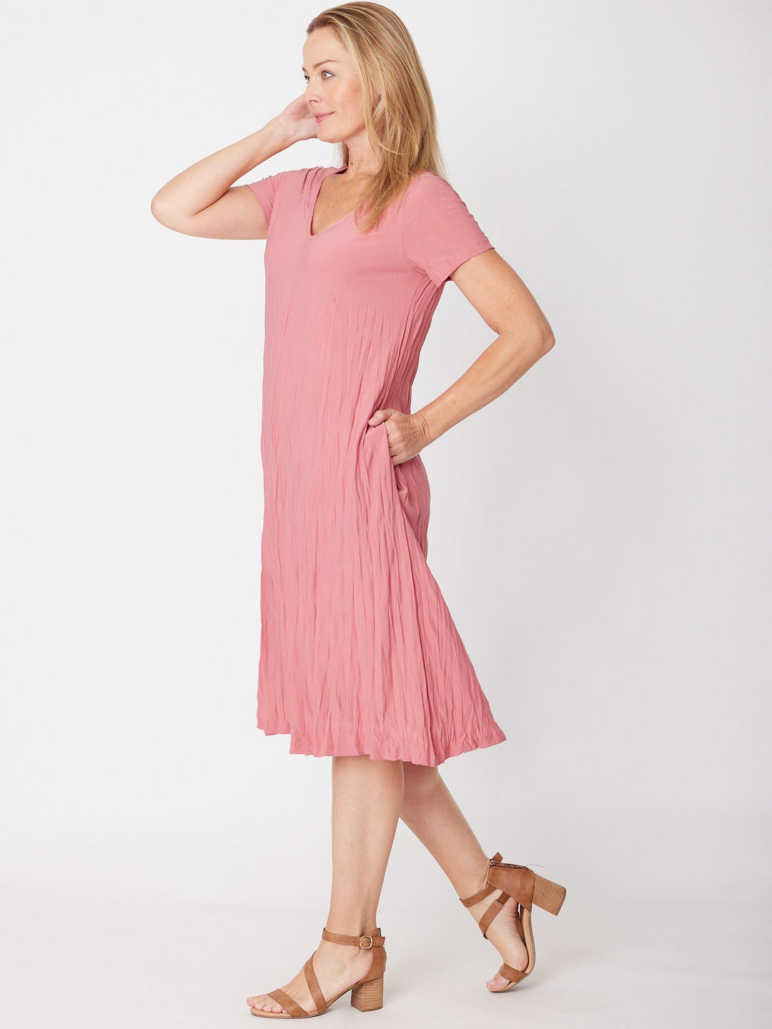 Cap Sleeve Stella Dress - Mushroom - 30915