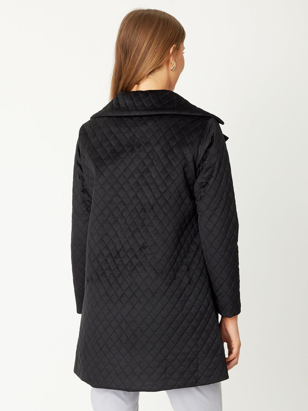 Quilted Coat - 30947 - Black