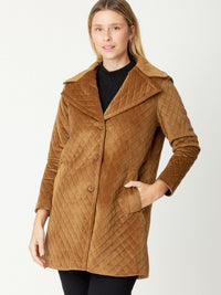 Quilted Coat - 30947 - Toffee