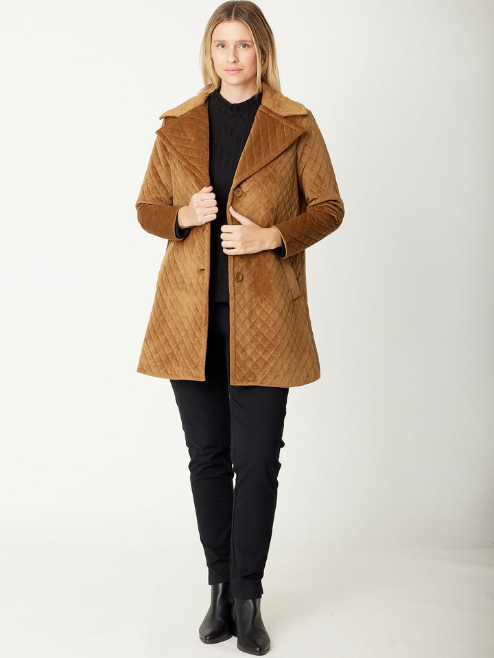 Quilted Coat - 30947 - Toffee