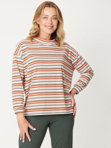 Loose Cowl Loose Top - Tomato - 30967 - Modest Dressing