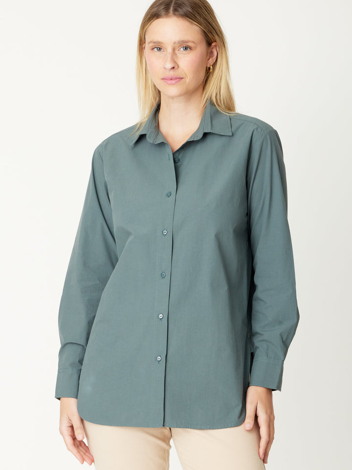 Polished Cotton Season Shirt - Olive - 30990