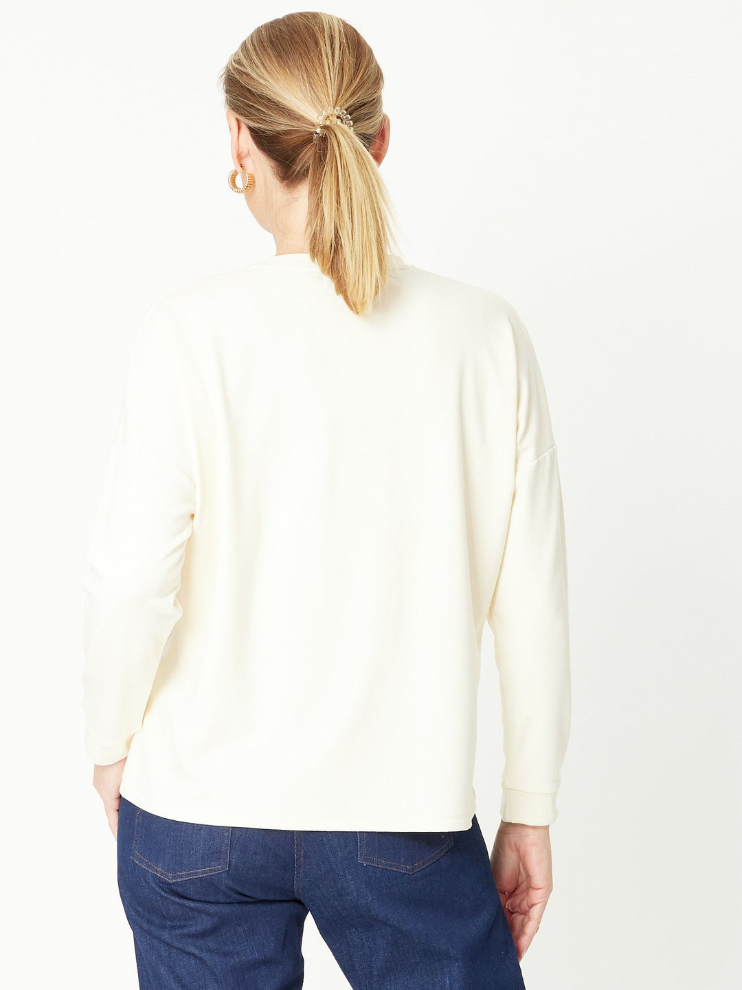 LINEN/COTTON  Pocket Core Top - Ivory - 31031