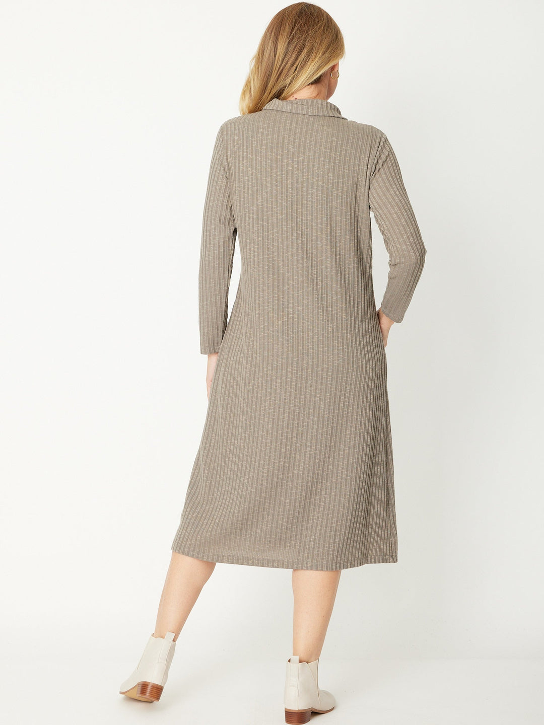 Cowl Shift Dress - 31033 - Silver