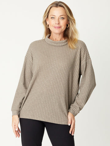 Cowl Top - Silver - 31034 - Cordelia St