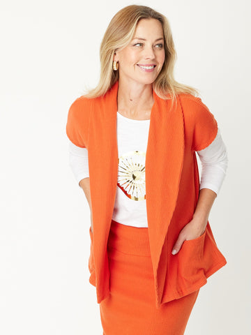 Cap Sleeve Vest - Orange - 31038 - ZERO QTY ITEMS