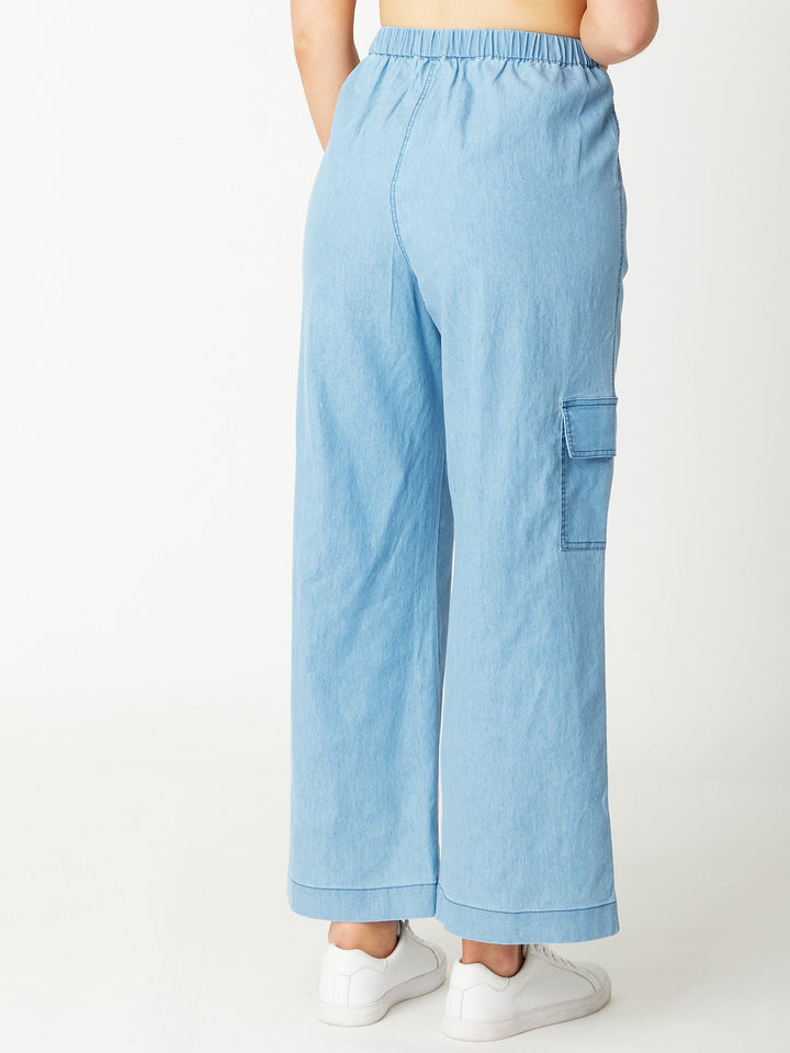 Denim Cargo Pant - Denim 31050