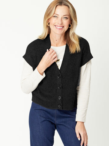 Recycled Soft Cap Vest - Black - 31057 - 