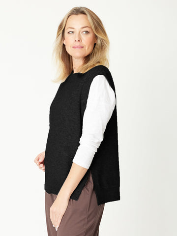 Tabard Recycled Yarn Vest - Black - 31060 - 