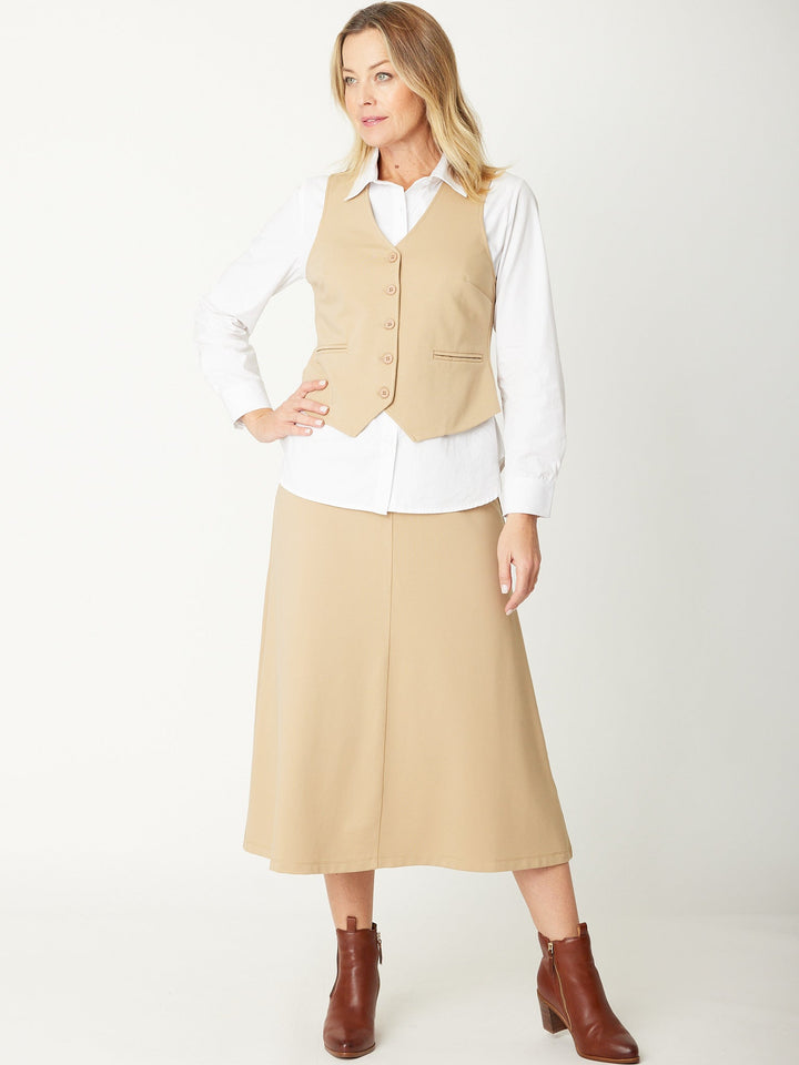 Suit Soft Vest - 31063 - Beige
