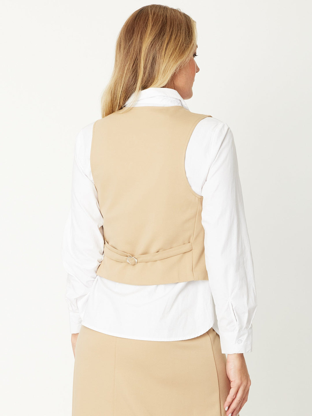 Suit Soft Vest - 31063 - Beige