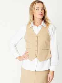 Suit Soft Vest - 31063 - Beige