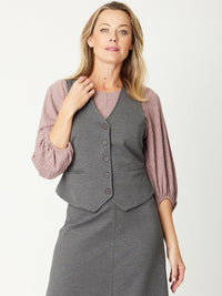 Suit Soft Vest - 31063 - Charcoal