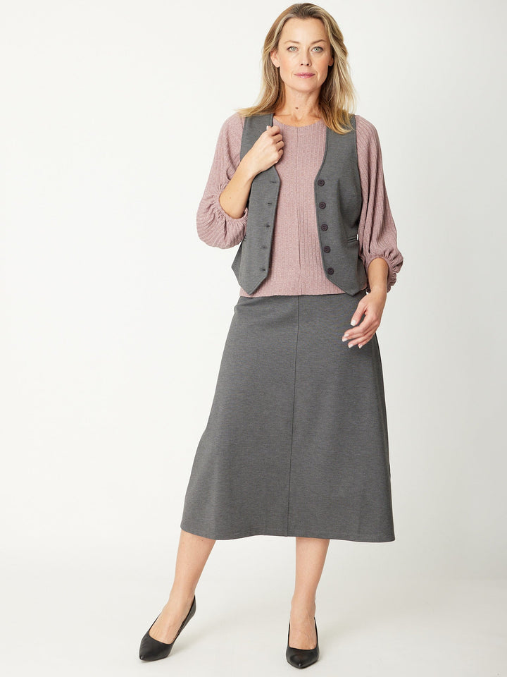 Suit Soft Vest - 31063 - Charcoal