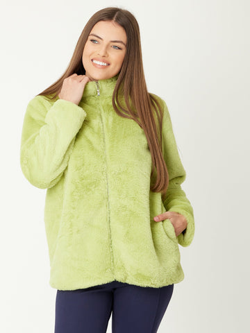 MARYANNE FAUX FUR JKT- 31068 - Green - Luna Sky