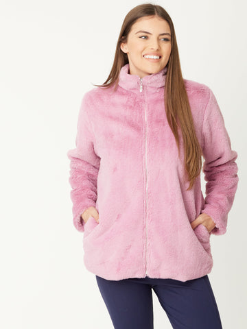 MARYANNE FAUX FUR JKT - 31068 - Pinky/Lilac - Luna Sky