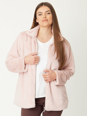 MARYANNE FAUX FUR JKT - 31068 - Pink - Luna Sky