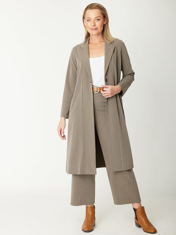 Fluid Long Line Jacket- Olive- 31104 - Coats & Jackets