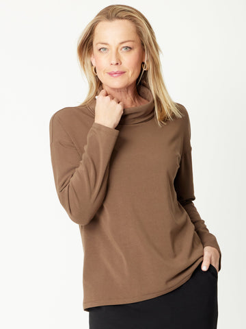 Weekend Life Cowl Top- Mocha - 31136 - Cordelia St