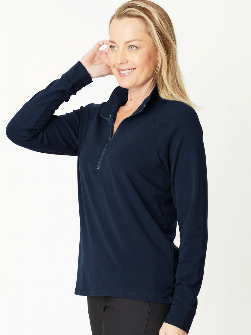 Weekend Life Zip Top - Navy - 31144