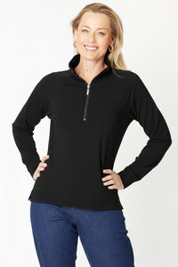 Weekend Life Zip Top - Black - 31144