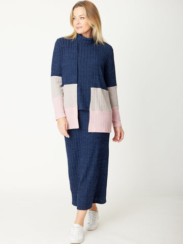 Trio Long Cardy- Navy- 31156 - Cordelia St