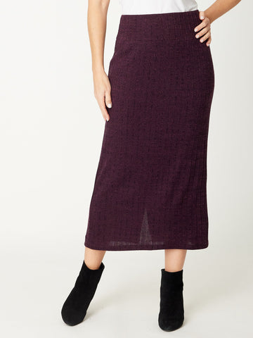Knit Core Skirt - Plum - 31157 - New Arrivals
