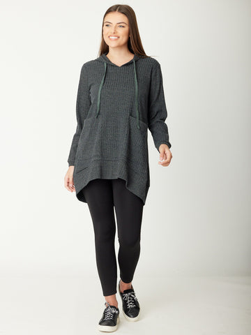 Slouch Hoodie Tunic - 31181 - Steel - Tunics