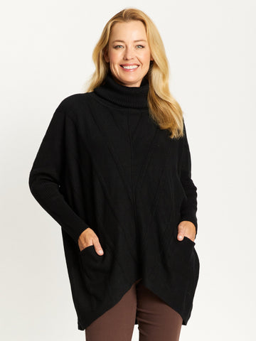 Polo Tunic Knit - Black - 31192 - 