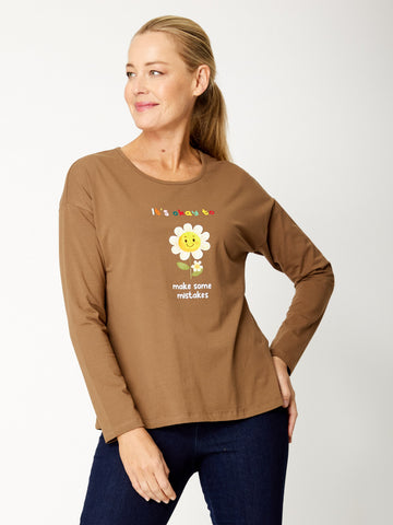 Mistakes are ok Top - Latte- 32047 - 